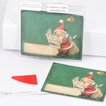Mini tarjetas-etiquetas regalo Papá Noel autoadhesivas. 7 X 5,5 cm. Memory Ferrándiz