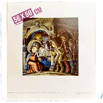 Lámina original "NACIMIENTO EN EL CAPITEL" 50 x 56 cm