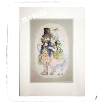 Lámina original "PAREJA PASTEL" 35X50 cm. Ferrándiz