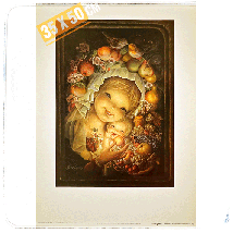 Lámina Virgen frutos Ferrándiz