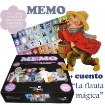 Juego MEMO + cuento troquelado "La flauta". 