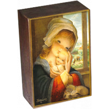 Peana Madera  "Virgen Ventana".13 X 9 X 4,5 cm