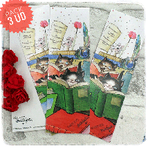 Puntos de libro pack 3 uds. GATOS Y LIBROS  Ferrándiz