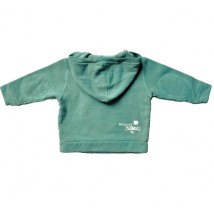 Sudadera "esquiadores" con capucha. Color aguamarina