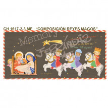 Reyes Magos Christmas Tarjeta Ferrándiz COMPOSICIÓN REYES MAGOS, 10 x 21 cm