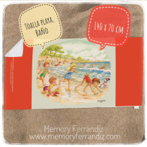 Toalla gym Memory Ferrándiz Playa Baño 