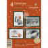 Christmas Cards Ferrándiz,  WHITE AND BLACK, pack 4,  12x17cm Memory Ferrándiz,
