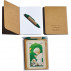 Libreta notas Ferrándiz mini kraft papel blanco SERIE VERDE NIÑO 9,5 x 12,5 cm+ boli 