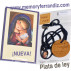Medalla mini PLATA DE LEY -Virgen Pórtico- Memory Ferrándiz + estampa recordatorio